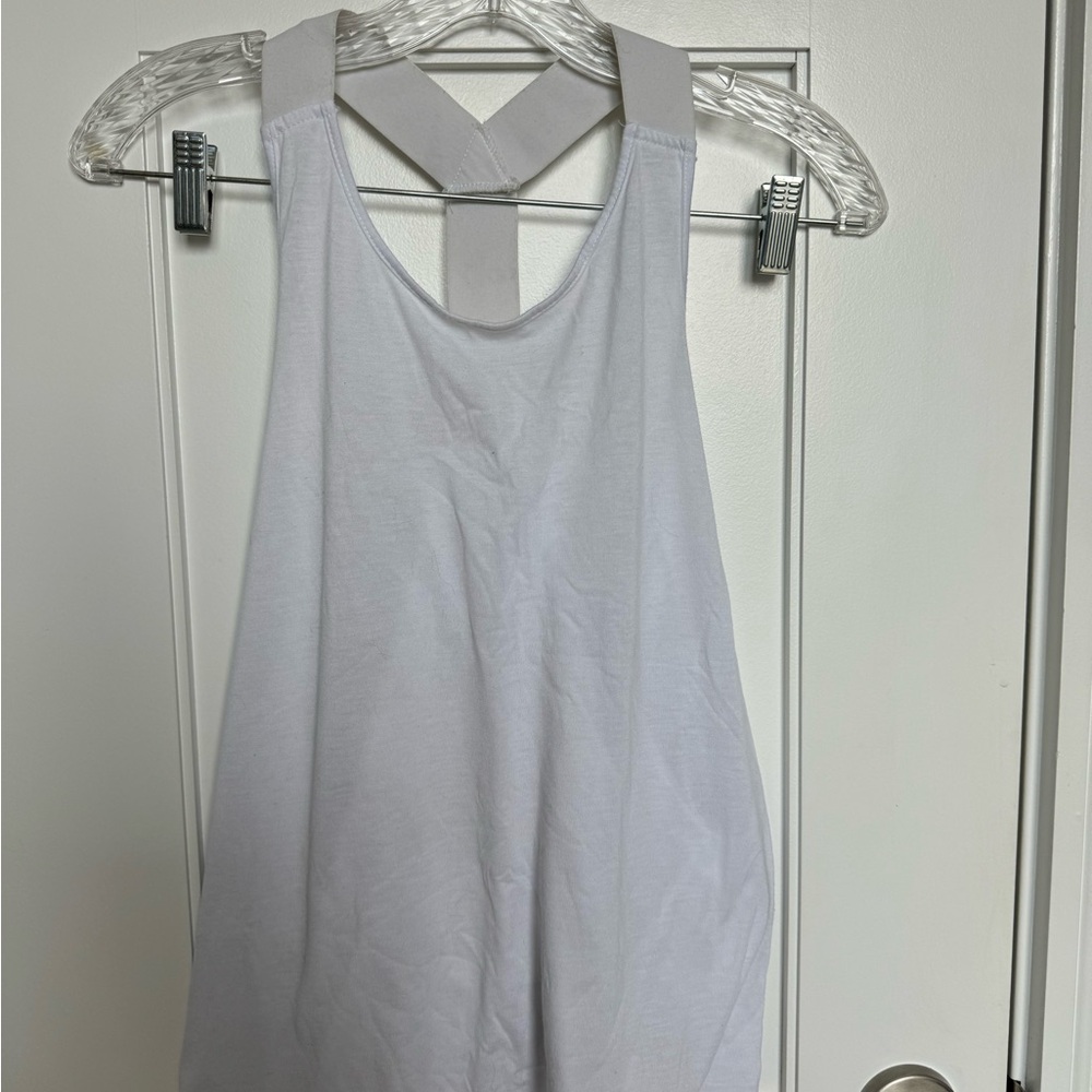 ALO Yoga white Sleeveless Backless Tank Top